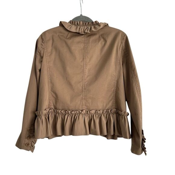 J Crew Tan Ruffle Chino Cropped Blazer | Size 2 - Picture 4 of 12